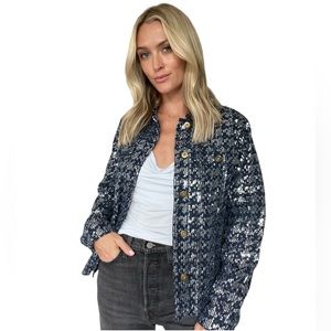 Six/Fifty🦎Pixie Jacket Denim Sequin🌵